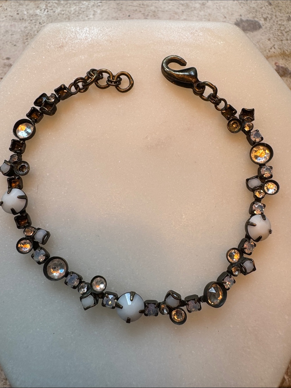 Sorrelli  White and Gold Crystal Bracelet